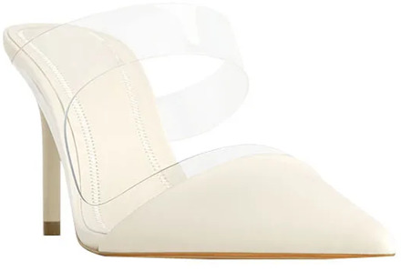 Women Sandal 2020 Spring/Summer Stiletto Mueller shoes Sexy Transparent Splice Mules Pointed Toe High-heeled Shoes Women