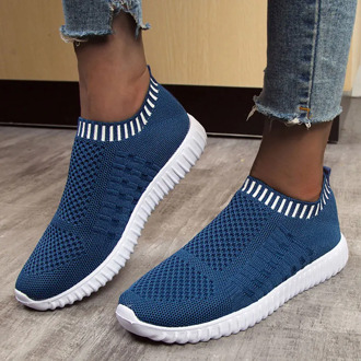 Women shoes 2020 solid color round toe light comfortable breathable casual shoes women sneakers socks shoes plus size