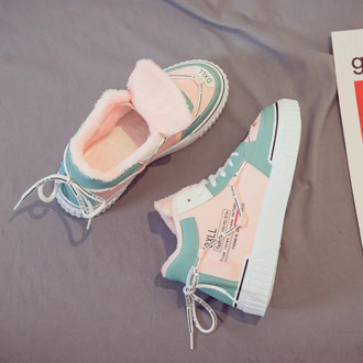 Women Shoes Fashion Casual Shoes For Women High Top Women Sneakers Flats Platform 2020 Winter Shoes Warm Plush Off White Shoes