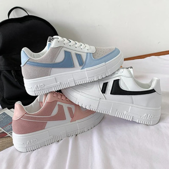 Women Shoes Fashion PU Leather Autumn Casual shoes For Women Flats Platform Increase Women Sneakers Lace-Up Off Winte Shoes