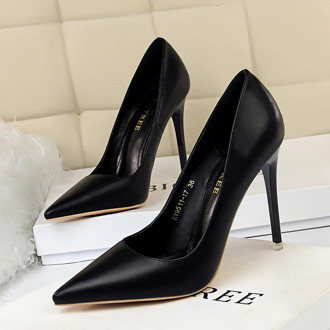Women Shoes Pointed Toe Pumps Dress Shoes thin High Heels Boat Shoes Wedding Shoes Large code Zapatos Mujer