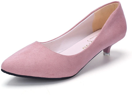 Women Shoes Pointed Toe Pumps Suede Leisure Dress Shoes High Heels Boat Wedding tenis feminino Matt 3cm Mary Janes