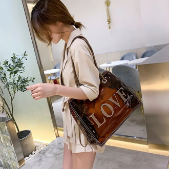 Women shoulder Bag 2020 fashion PVC Transparent Bag Handbags Large Capacity Jelly Bag Mother Bag Inside Small String Bag tote