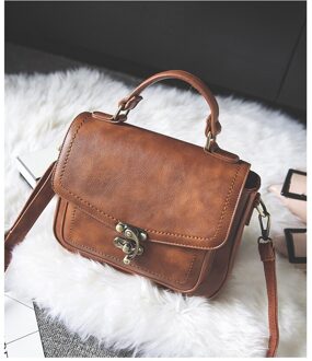 Women Shoulder Bag Vintage Small Handbags Famous Ladies Crossbody Messenger Flaps for Female Casual Travel Bag bruin