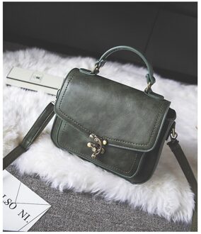 Women Shoulder Bag Vintage Small Handbags Famous Ladies Crossbody Messenger Flaps for Female Casual Travel Bag groen