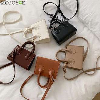 Women Shoulder Handbag Solid Color Small Totes Crossbody Bags Fashion PU Leather 2020 Fashion Trend Ladies Shoulder Handbag