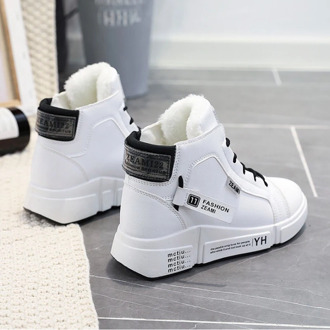 Women Sneakers Fashion Winter Women Shoes Flats Platform Casual shoes For Women Comfortable High Top Warm Plush Off White Shoes