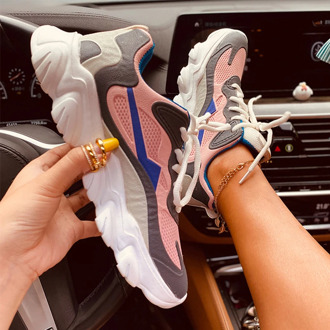 Women Sneakers Ladies Platform Vulcanized Shoes Walking Lace-Up Comforable Casual Shoes Tenis Sporting Trainers Size 36-43