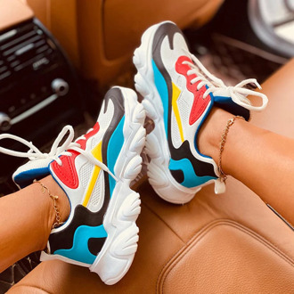 Women Sneakers Ladies Platform Vulcanized Shoes Walking Lace-Up Comforable Casual Shoes Tenis Sporting Trainers Size 36-43