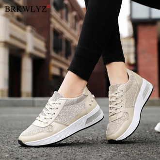Women Sneakers Platform Lace Up Bling Bling Rhinestone Rivet Fashion 2020 Spring Autumn Female Casual Shoes Tenis Feminino