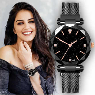 Women Watch Minimalism Starry sky Magnet Buckle Female Quartz Wrist watch Fashion Stainless Steel clock watch Relogio Masculino