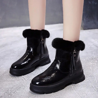 Women Winter Snow Boots 2020 New Fashion Style High-top Shoes Casual Woman Waterproof Warm Woman Female High Quality Black