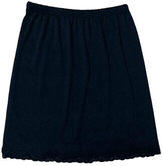 Womenelastic Taille Half Slip Petticoat Rokken Onderrok Lady Crinoline Melk Zijde Witte Kant Commuter Kantoor Dames Rok 2 Stijl zwart Lace