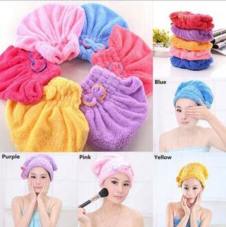 Womens Girls Lady Magic Quick Dry Bath Haardrooginrichtingen Handdoek Hoofd Wrap Hoed Make-Up Cosmetica Cap Zwemmen Tool Op voorraad