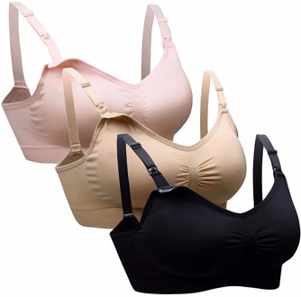 Womens Maternity and Nursing Bra Seamless Clip Down Push Up Sleeping Bralette for Breastfeeding Underwear