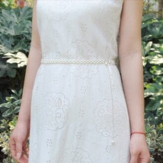 Womens Pearl Trouwjurk Riem Bruidsmeisje Bruiloft Accessoires Beade Eleant Tailleband