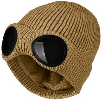 Womens 'S Effen Kleur Winter Knit Beanie Warm Chunky Soft Stretch Kabel Hoeden Ski Bril Cap