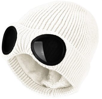 Womens 'S Effen Kleur Winter Knit Beanie Warm Chunky Soft Stretch Kabel Hoeden Ski Bril Cap