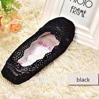 Womens Sok Vrouwelijke Thuis Antislip Onzichtbare Korte Sokken Slippers Ondiep Zomer No Show Sokken Voor Vrouwen Lace Boot Sokken JH823629 zwart