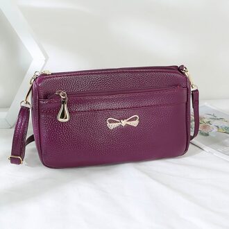 Womens Tassen Beroemde Vrouwen Tassen Dames Handtassen Casual Pu Vrouwen Cross Body Bags Dames Hand Messenger Bag Paars
