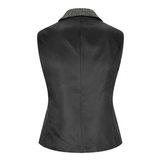 Womens Tweed jaren 1920 visgraat grijs vest - EU 38 / UK 10