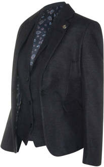 Womens Tweed visgraat zwarte wol jaren 1920 blazer