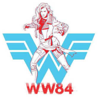 Wonder Woman Barbara Unisex Ringer T-shirt - Wit / Rood - L - Wit