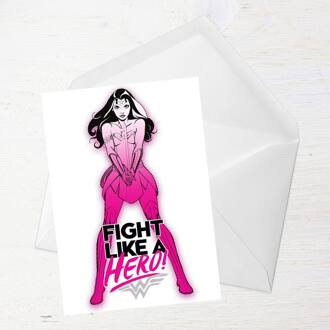 Wonder Woman Get Well Fight Like A Hero Greetings Card - Giant Card