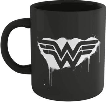 Wonder Woman Graffiti Mug - Black Zwart