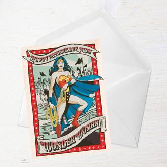Wonder Woman Happy Father's Day To My Mum Greetings Card - Large Card