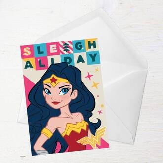 Wonder Woman Sleigh All Day Greetings Card - Giant Card