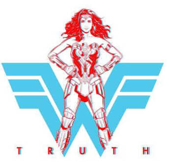 Wonder Woman Truth Unisex Ringer T-Shirt - Wit - M