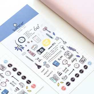 Wonderful Daily Adhesive Diy Sticker Stick Label Notebook Album Diary Decor Student Stationery Kids Gift