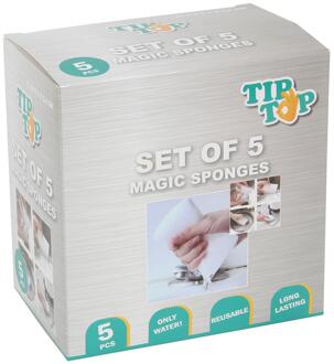 Wonderspons doosje a 5 stuks wit