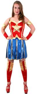 Wonderwoman Kostuum | Miss America Superheldin | Vrouw | Maat 34-36 | Carnaval kostuum | Verkleedkleding