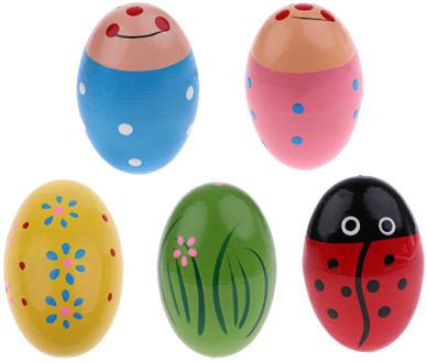 Wood Hand Shaker Egg Intelligence Percussion Toy For Early Learning Musical Instruments