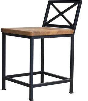 Wood Product Wood Mıyo Stool Walnut 47x40x45 cm