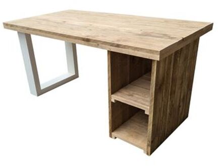 Wood4You Bureau - San Carlos - steigerhout - Wit Hout - Werkbureau