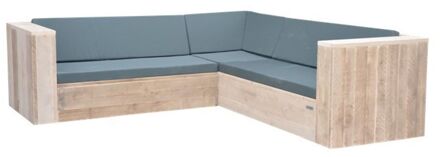 Wood4You Loungeset 2 steigerhout 230x230 cm - incl kussens