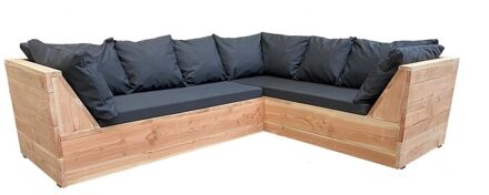 Wood4You Loungeset 6 Douglashout 200x260 cm - incl kussens GL-vorm