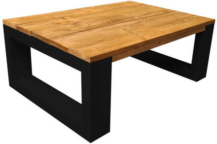 Wood4You Salontafel New Orleans - Roasted wood - - Zwart - Eettafels