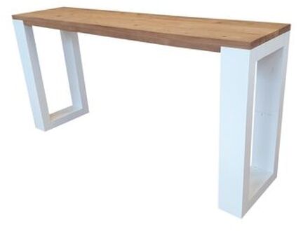 Wood4You Side table enkel Roasted wood 170Lx78HX38D cm wit