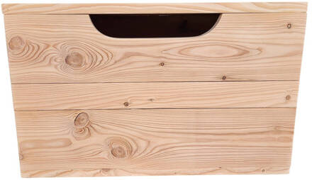 Wood4You Speelgoedkist - Kick opbergkist 70Lx50Dx50H cm - Opbergkist - Dekenkist - Opruimkist - Speelgoedbank Bruin