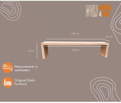 Wood4You Tuinbank - Amsterdam Douglas 190Lx43Hx38D cm