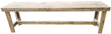 Wood4You Tuinbank Rotterdam steigerhout - 200Lx43Hx38D cm Bruin