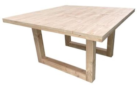 Wood4You vierkante tafel Douglashout 180Lx78Hx180D cm Antraciet