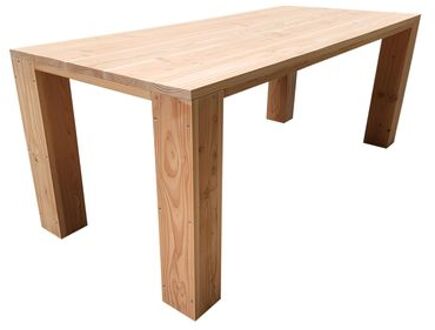 Wood4You vierkante tafel Douglashout 200Lx78Hx200D cm Antraciet