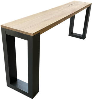 Wood4You Wood4you- Side table enkel - - - Eettafels 140 cm - Bijzettafel Bruin