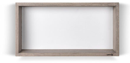 Wooden collection wand box 60x30cm met achterplaat wit eiken mat wit wbox60mw