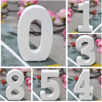 Wooden Digital Numbers Wall Stickers Free Standing 3D Decorative Wood Number DIY Sticker for Wedding Birthday Party Wall Decals